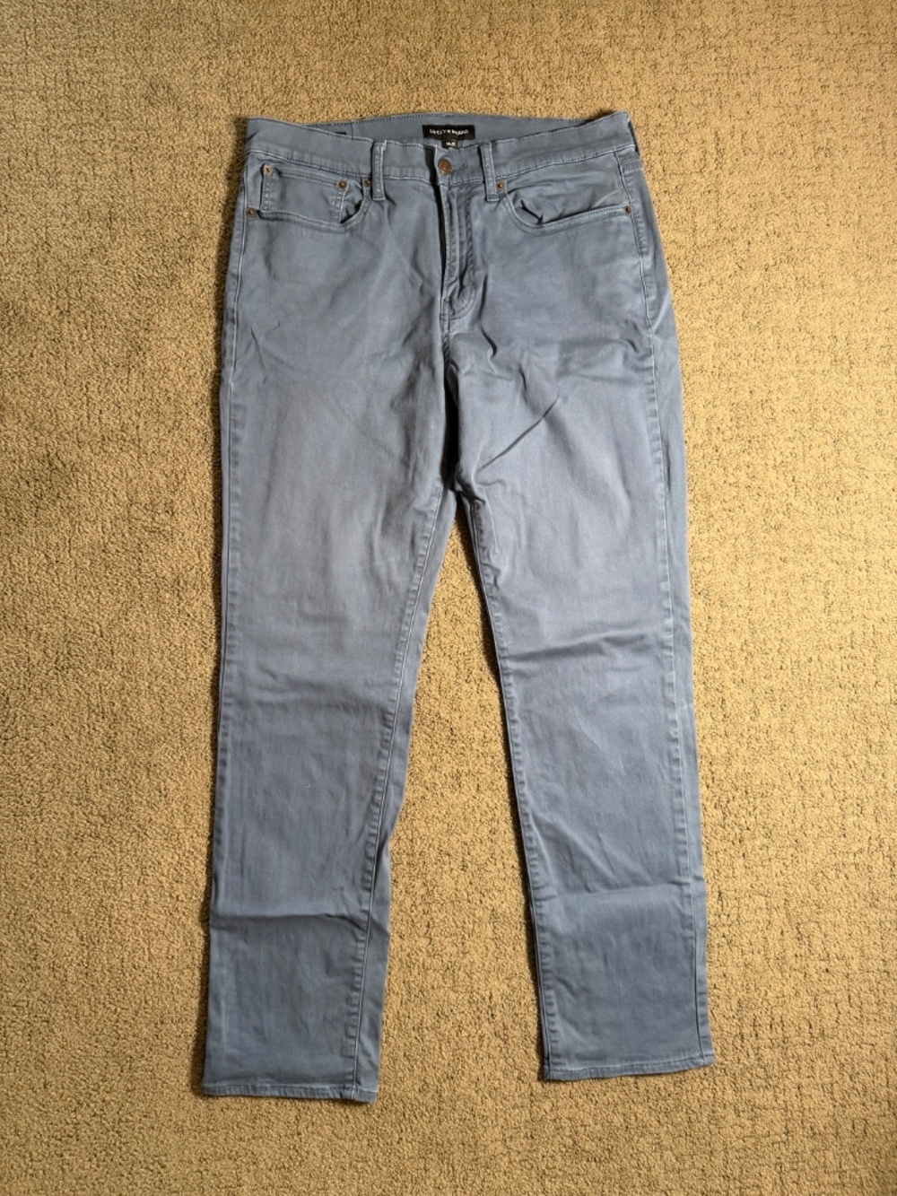 Lucky Brand Men’s 5-Pocket Stretch Pants Slate Blue Grey 34x32